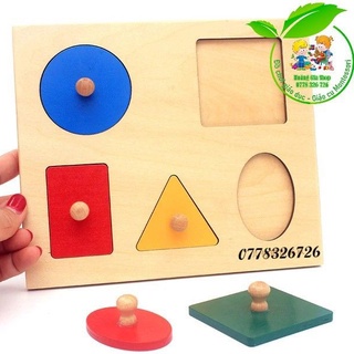 Bảng ghép 5 dạng hình học - Geometric Puzzle Board
