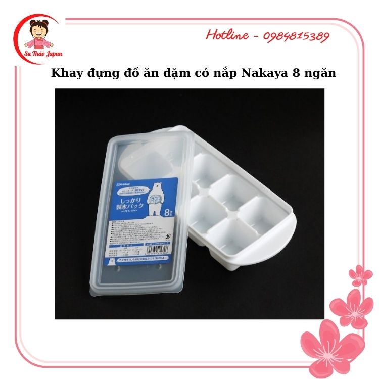 Khay đựng đồ ăn dặm 8 ngăn có nắp Nakaya