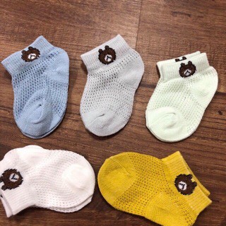 Set 5 Đôi Tất Lưới Cho Bé Thoáng Khí Chống Mồ Hôi