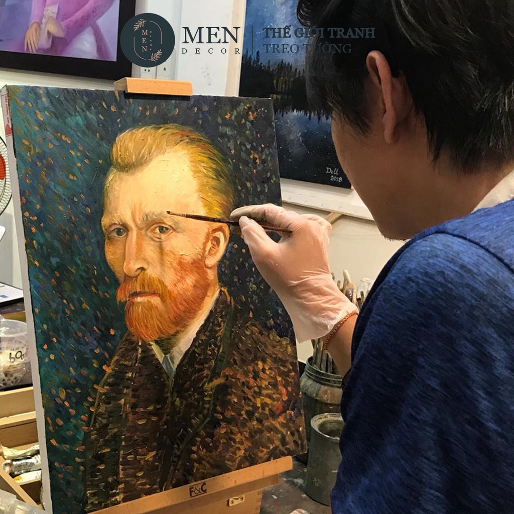 Toan vẽ tranh sơn dầu khung canvas trắng căng sẵn size lớn - MEN DECOR