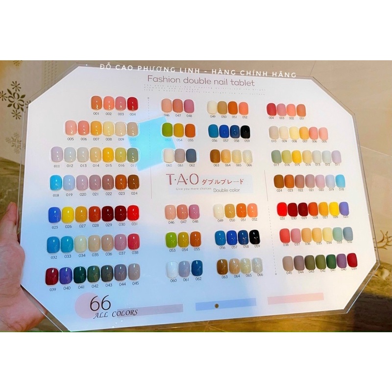 Sơn gel TAO 66 màu Hàn Quốc ( fullbox tặng bảng màu + base top)