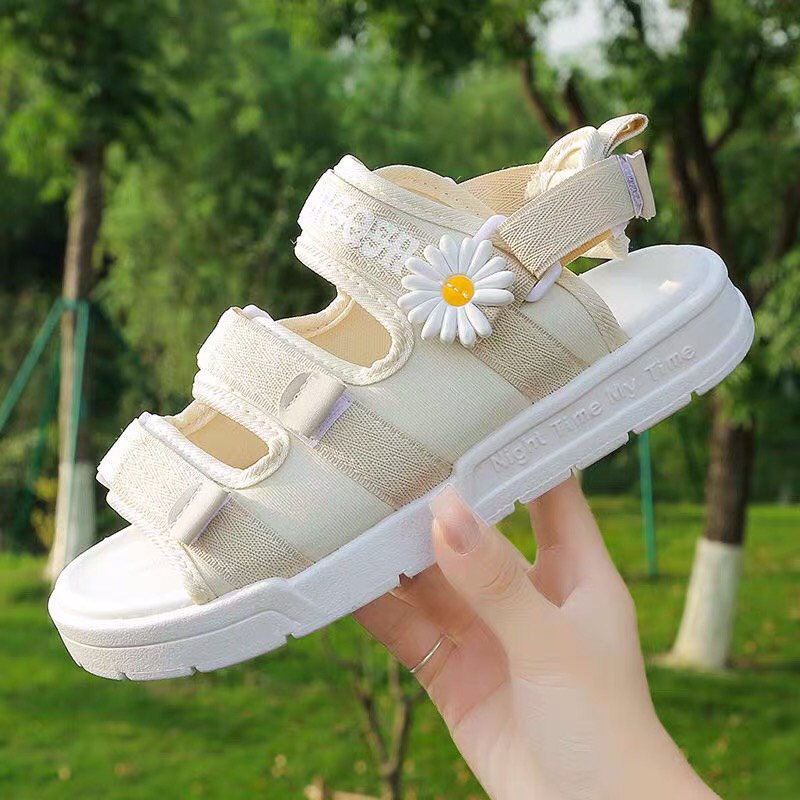 FREE SHIP 50K Dép quai hậu học sinh , sandal quai hậu nữ đi học quai dán đế cao 7cm siêu đẹp