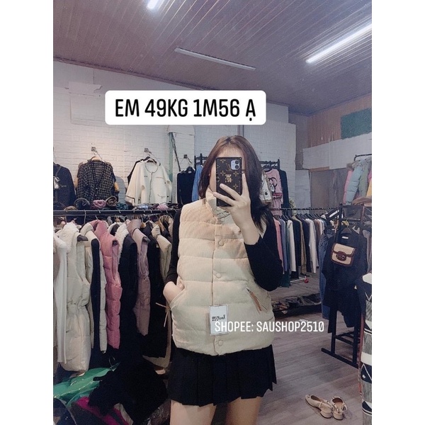 áo phao gile nhung túi kéo khoá | BigBuy360 - bigbuy360.vn