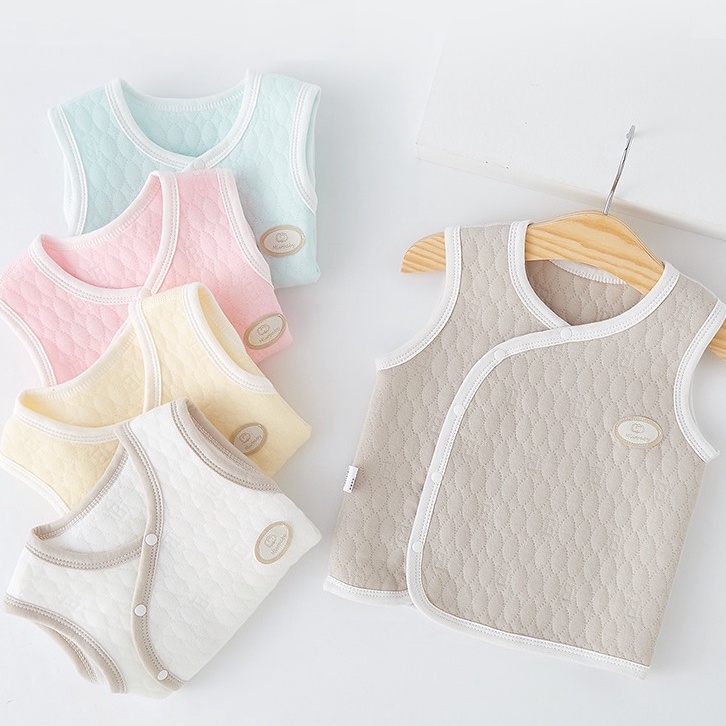 Áo gile cotton trần bông Organic Cao cấp mỏng mịn cho bé [Shop Mẹ Bob 86]