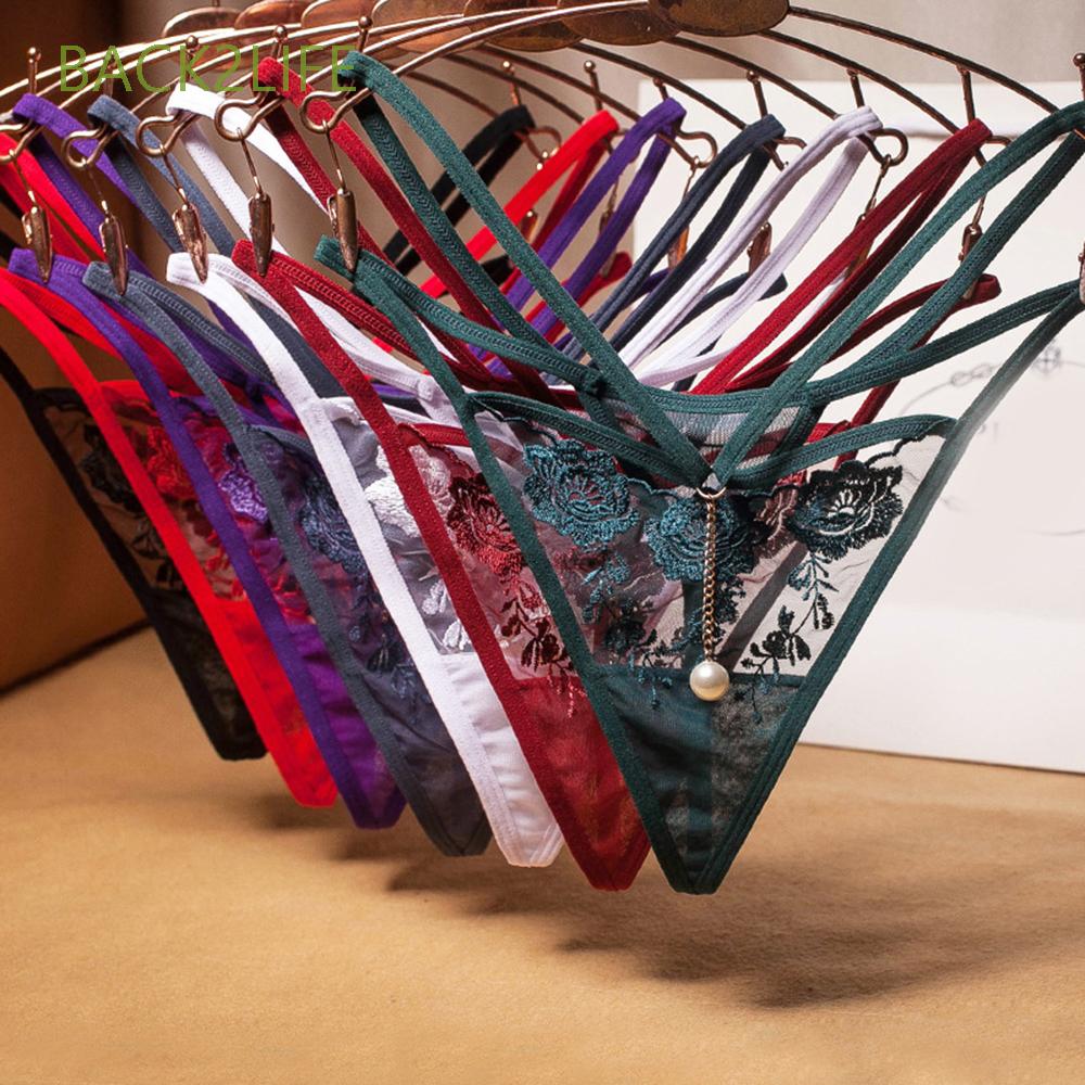 Quần Lót Nữ Thêu Hoa Dây Đan Chéo Sau2Life