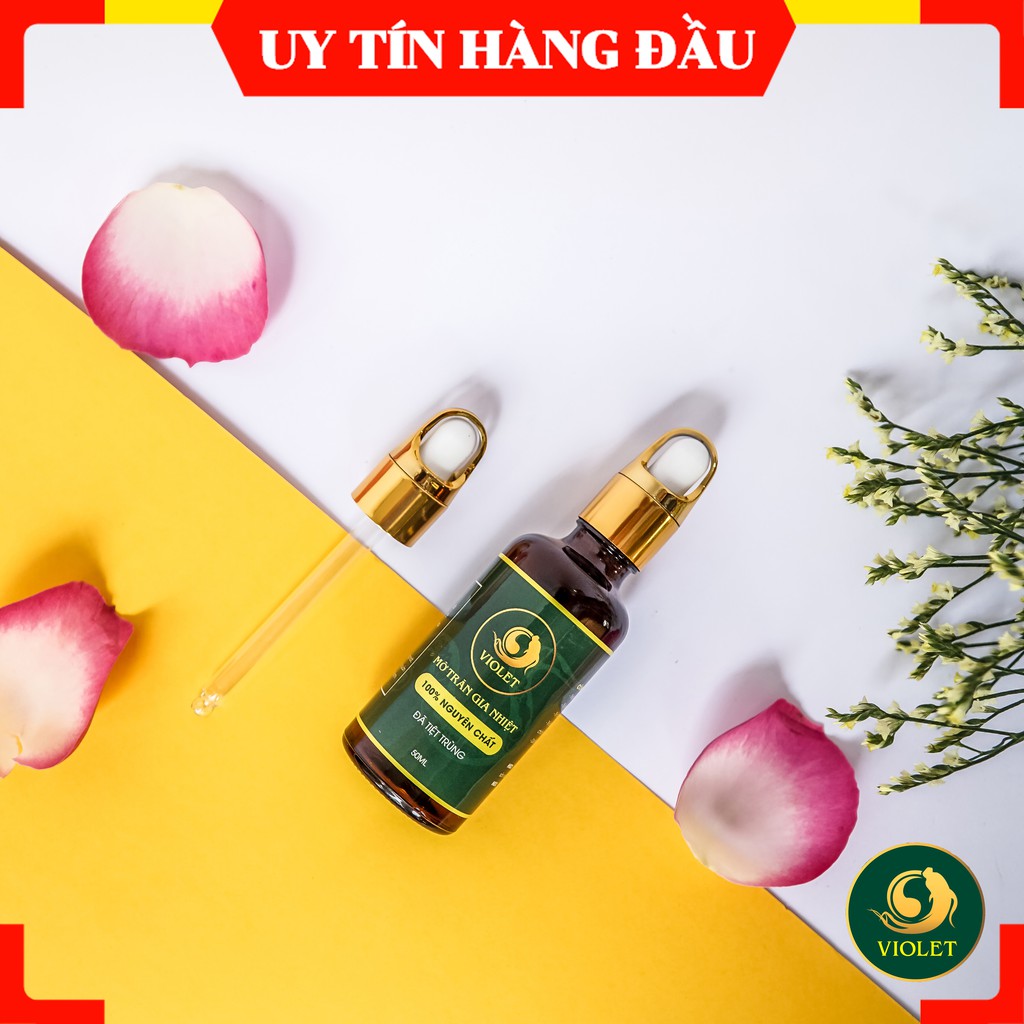 Mỡ Trăn Triệt Lông Nguyên Chất Violet 50ml Đã Tiệt Trùng Dưỡng Da Làm Mờ Sẹo Không Gây Dị Ứng An Toàn Tại Nhà