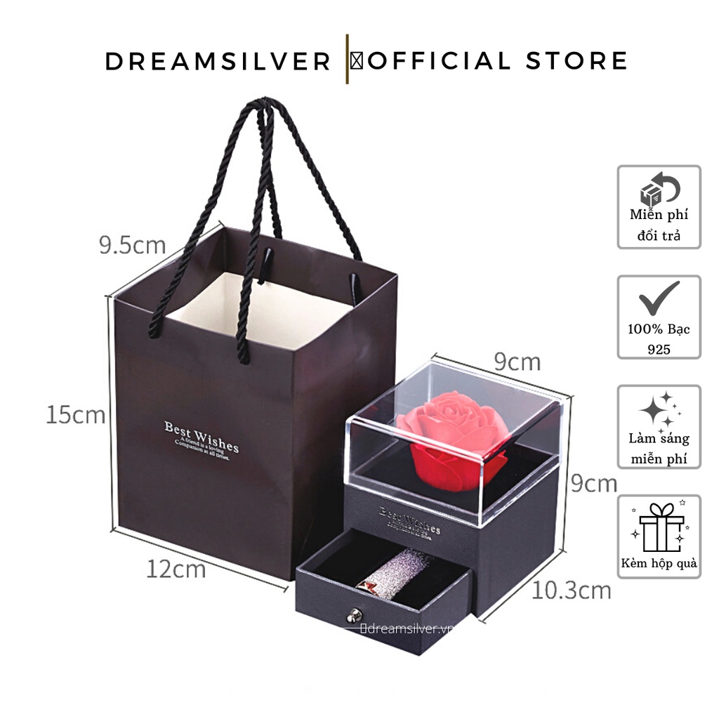 Set Hộp Quà Đựng Trang Sức Dreamsilver Kèm Túi Đựng HQ5
