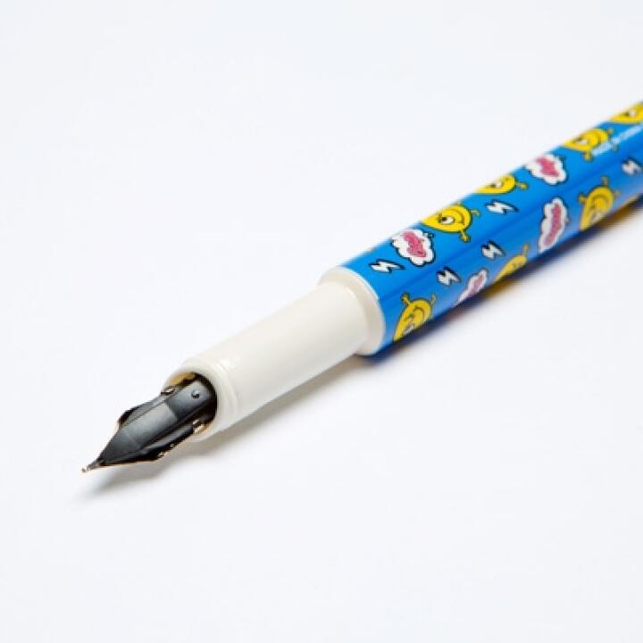 Bút Máy ARTBOX Hàn Quốc Thiết Kế Vỏ Họa Tiết Mặt Cười Màu Xanh Dương