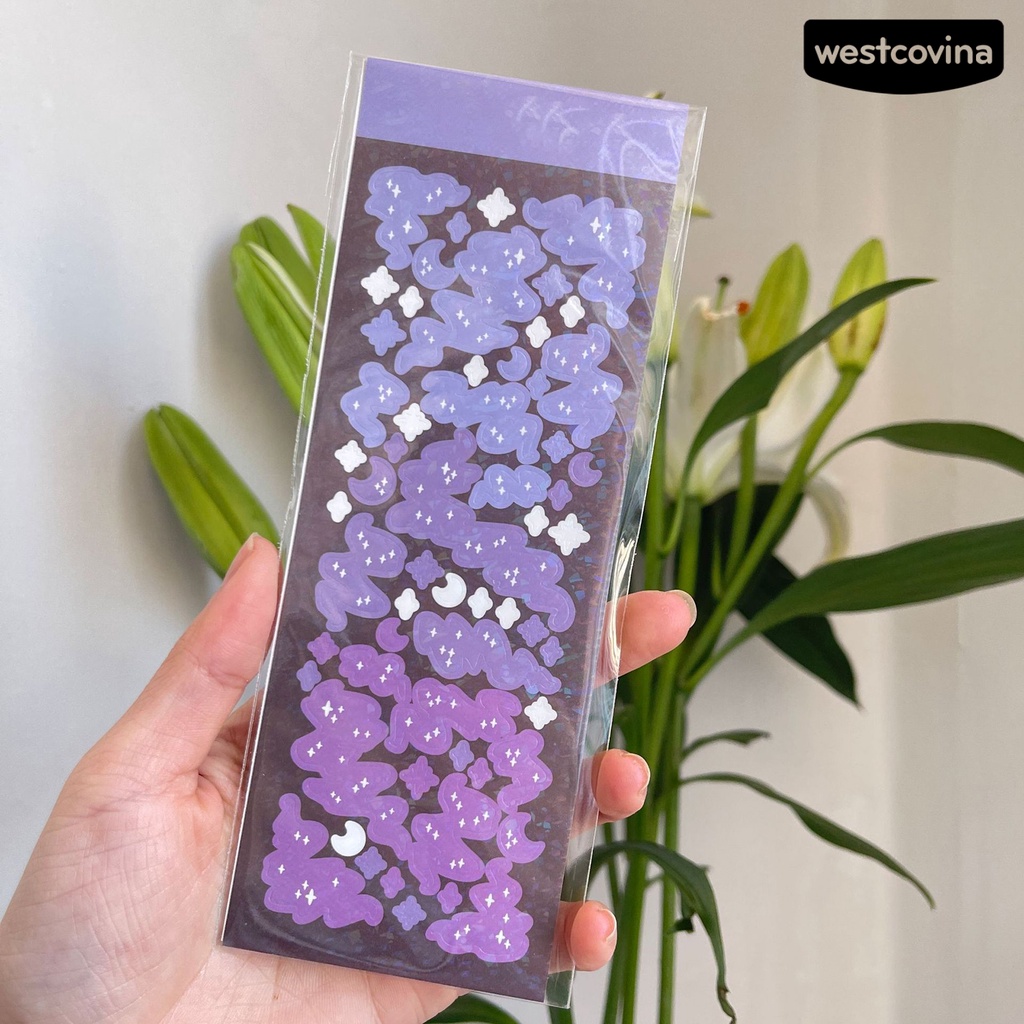 [Hot]✍Miếng Dán PVC Màu Gradient Độc Đáo Trang Trí Sổ Tay