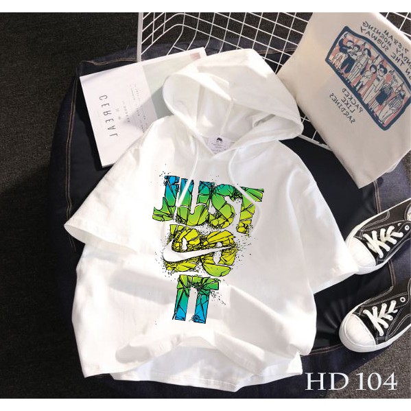 Áo Hoodie tay lỡ 💖𝑭𝑹𝑬𝑬𝑺𝑯𝑰𝑷 💖 Áo in hình Just Do It Xáng - HD 104