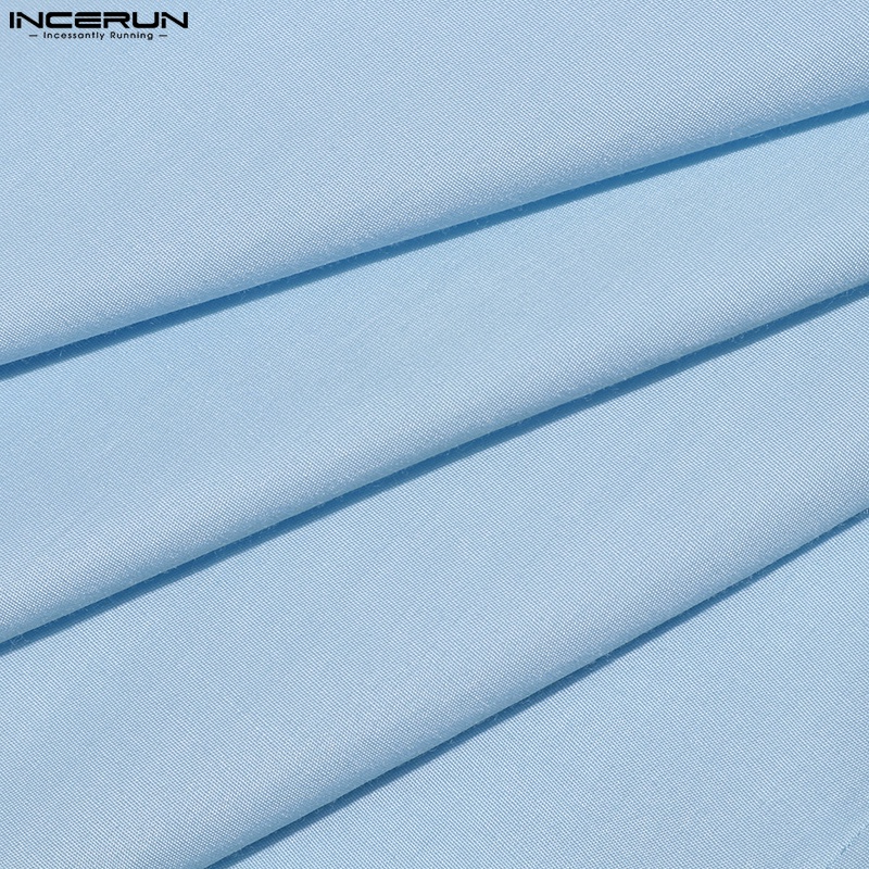 Incerun Áo Sơ Mi Lưới Cá Không Tay Cài Nút Phong Cách Retro Dân Gian Cho Nam