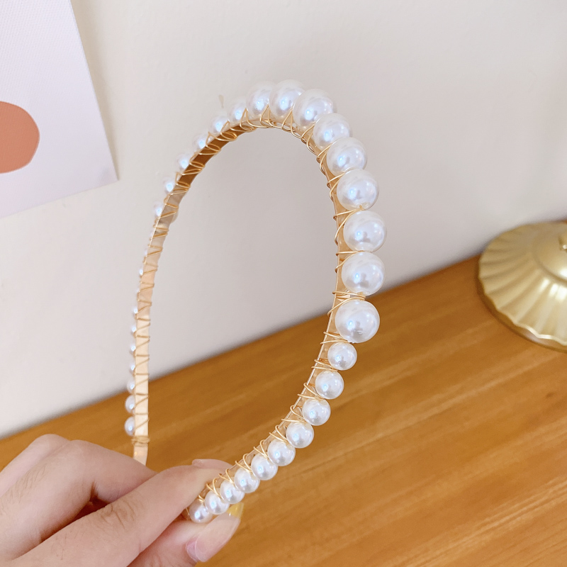 Băng Đô Đính Ngọc Trai Phong Cách Hàn Quốc Xinh Xắn Dễ Thương Cho Nữ