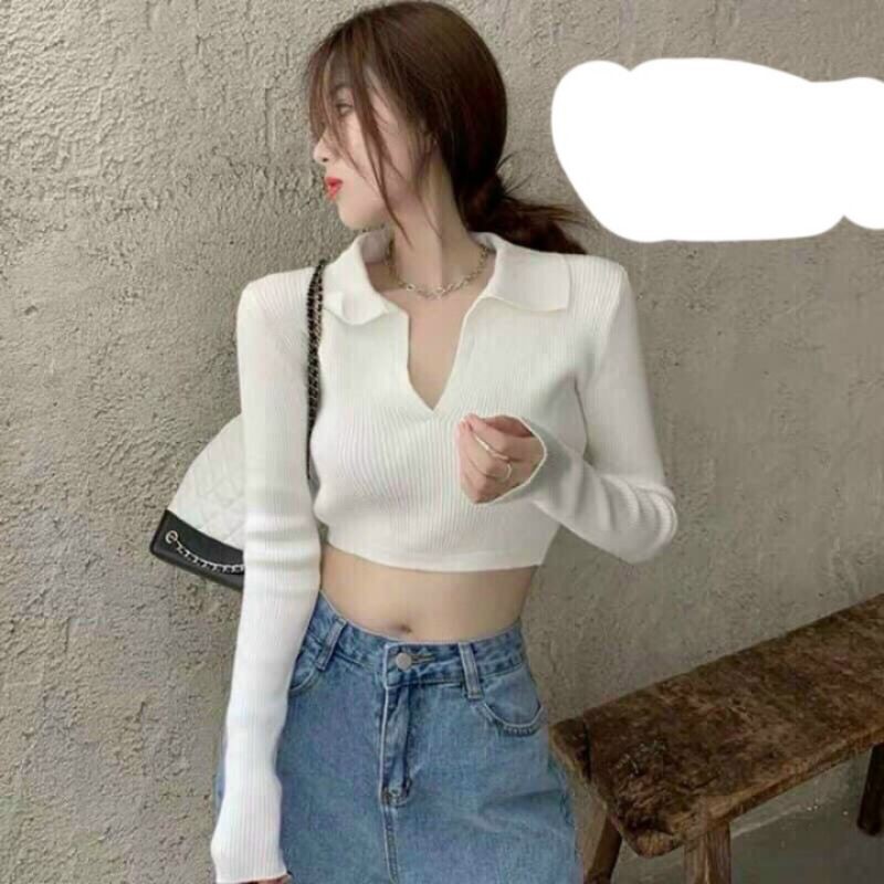 Áo croptop cổ V hở lưng siêu hot (A15.BC)