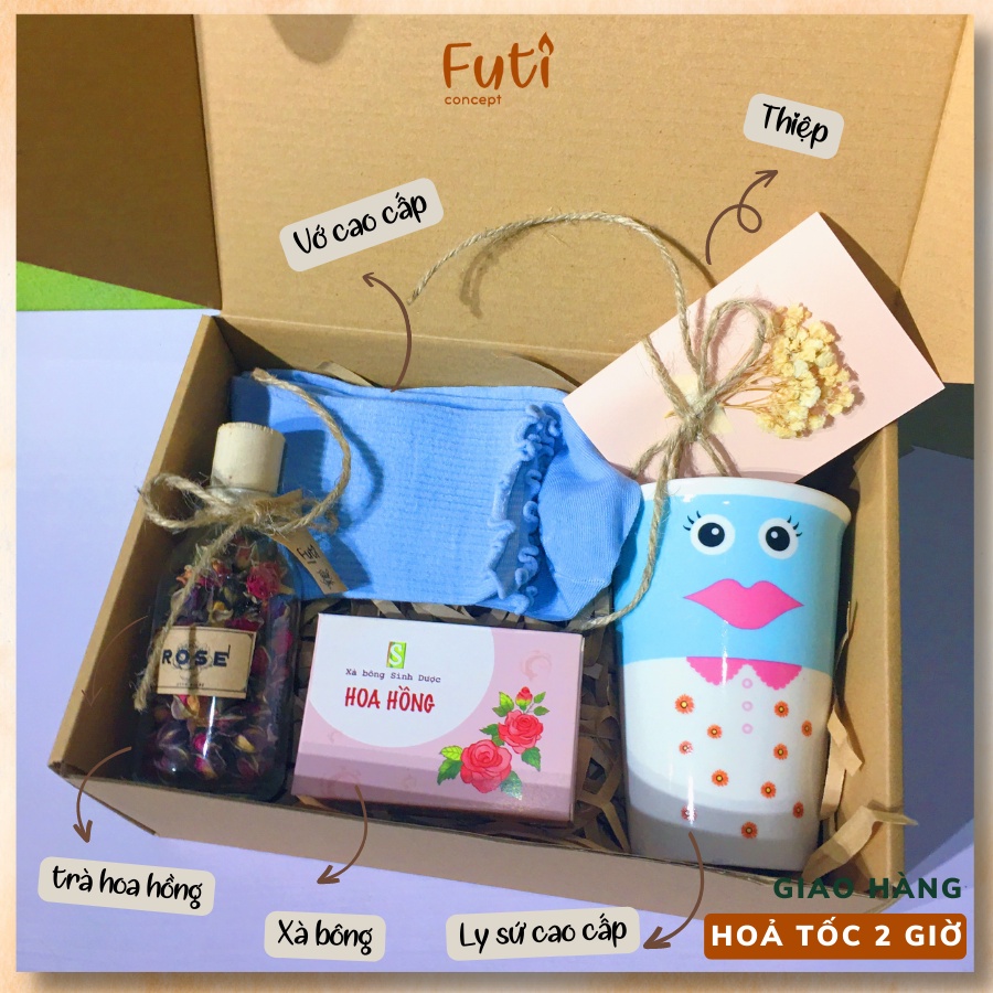 Set quà tặng bạn gái siêu xinh. giftbox tặng người yêu The Chill Box