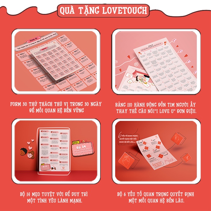 ❤️ FREESHIP ❤️ Kim Ngọc Thủy ❤️ Bộ Bài Tình Yêu Game Card Love Touch - Cặp Đôi Thấu Hiểu Đối Phương,Sản Phẩm Couple Game