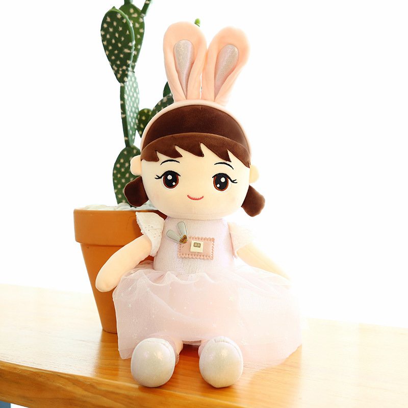 Gấu Bông Búp Bê Bella, Búp Bê Tai Thỏ Dễ Thương Sang Trọng Đáng Yêu Cho Bé