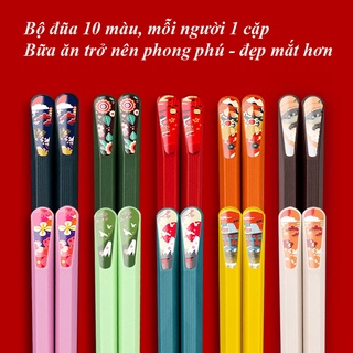 Đũa ăn phong cách Nhật Bản, đũa sợi thủy tinh kháng khuẩn chống trơn trượt