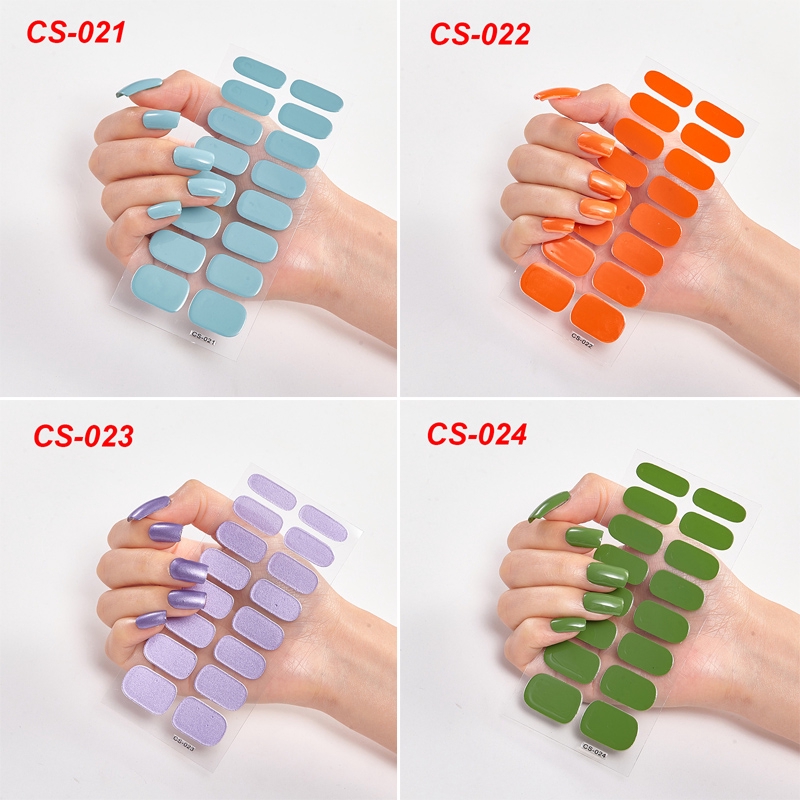 Set 16 miếng dán trang trí móng tay nhãn dán Cs021-040 lấp lánh 3D
