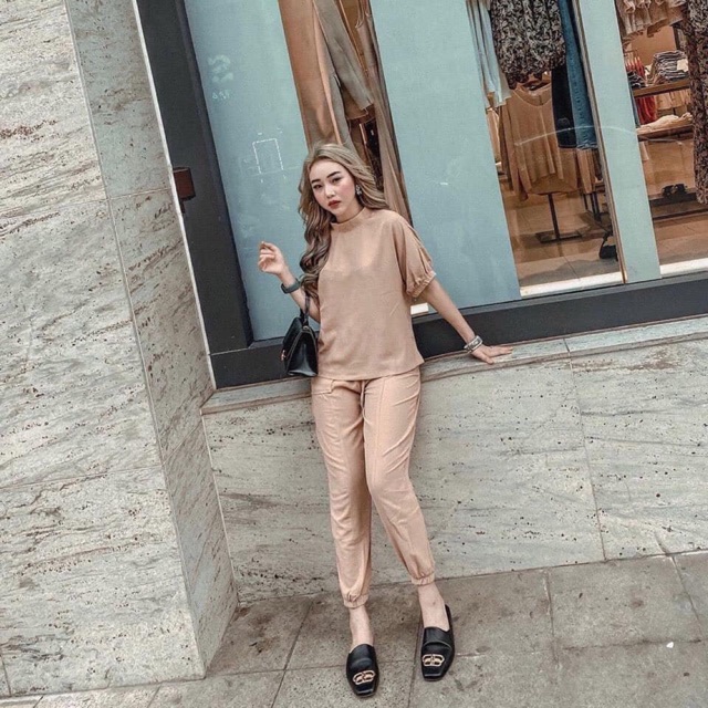 Set nâu quần jogger