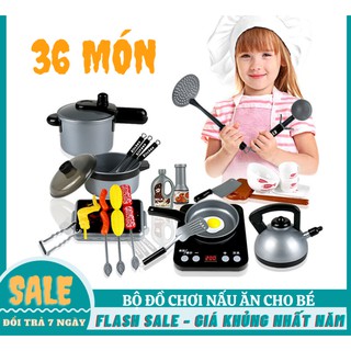 FREESIP - BỘ ĐỒ CHƠI KITCHEN - BẾP NẤU ĂN- 36 món - Bộ đồ chơi bếp nồi nấu ăn nhà bếp cho bé yêu