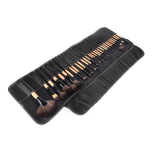 Set 32 cọ trang điểm lông mềm & bao da đựng