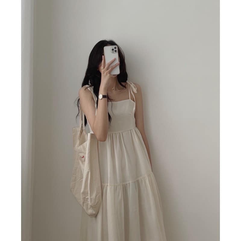 Váy babydoll 2 dây buộc nơ vai, Đầm 2 dây babydoll buộc nơ vai - Dorita Boutique | BigBuy360 - bigbuy360.vn