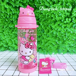 Bình nước có dây đeo Hellokitty Doremon Doraemon
