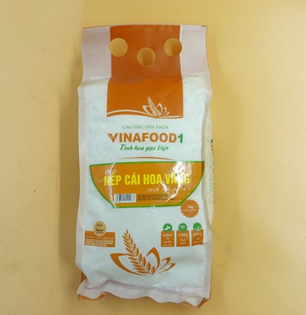 Set 1kg gạo nếp cái hoa vàng + đỗ đen nấu xôi