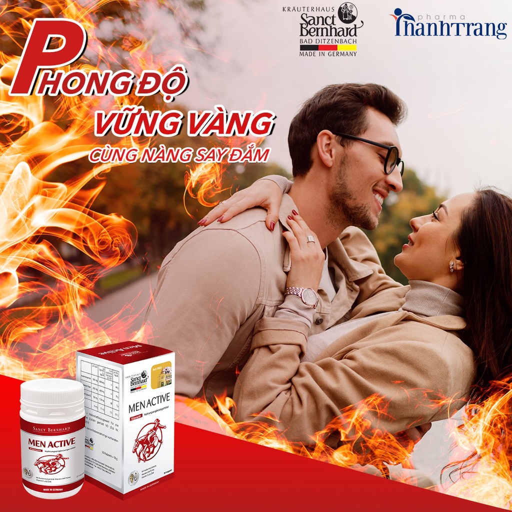 Men Active Kapseln 30 viên - Hỗ trợ tăng cường sinh lực nam giới, giúp cải thiện sinh lý nam
