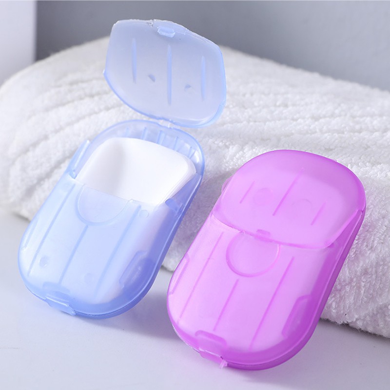 Hộp 20 Xà Phòng Giấy Dùng 1 Lần Tiện Dụng Khi Đi Du Lịch
