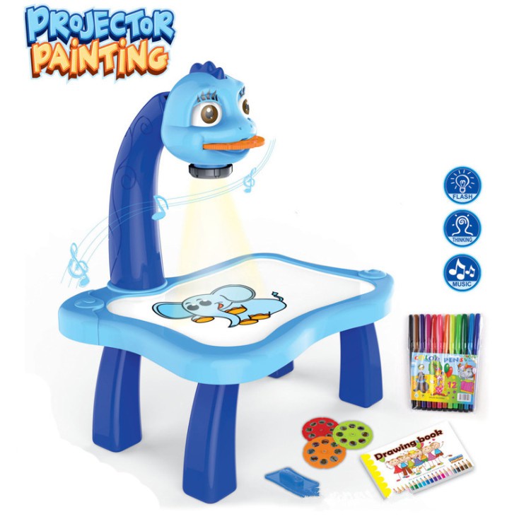Bàn vẽ thông minh có máy chiếu cho bé tập tô tâp vẽ