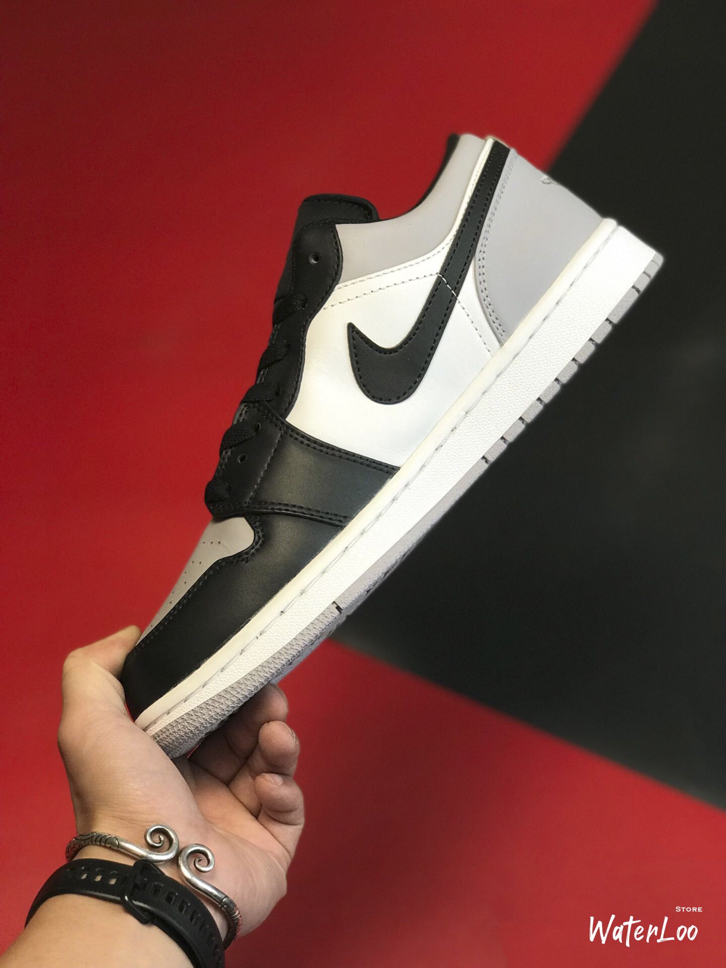 [FREESHIP+HỘP+QUÀ] Giày Thể Thao Sneakers AIR JORDAN 1 Low shadow thấp cổ màu đen gót xám