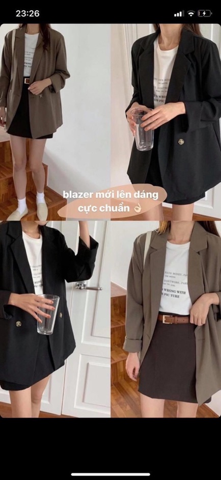 Áo vest blazers mỏng 2 khuy freesize chính hãng boiling | BigBuy360 - bigbuy360.vn