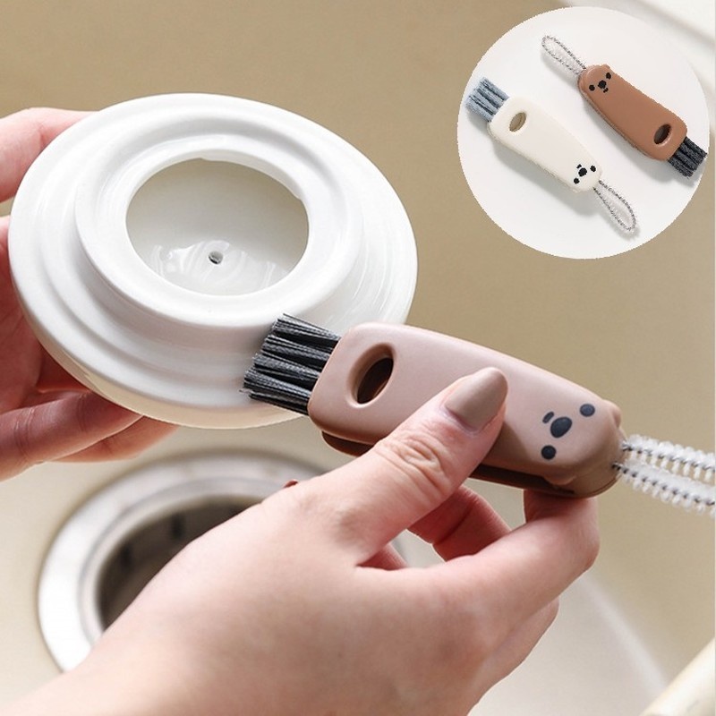 Bàn Chải Rửa Bình Nước 3 Trong 1 Nhỏ Gọn Dễ Thương