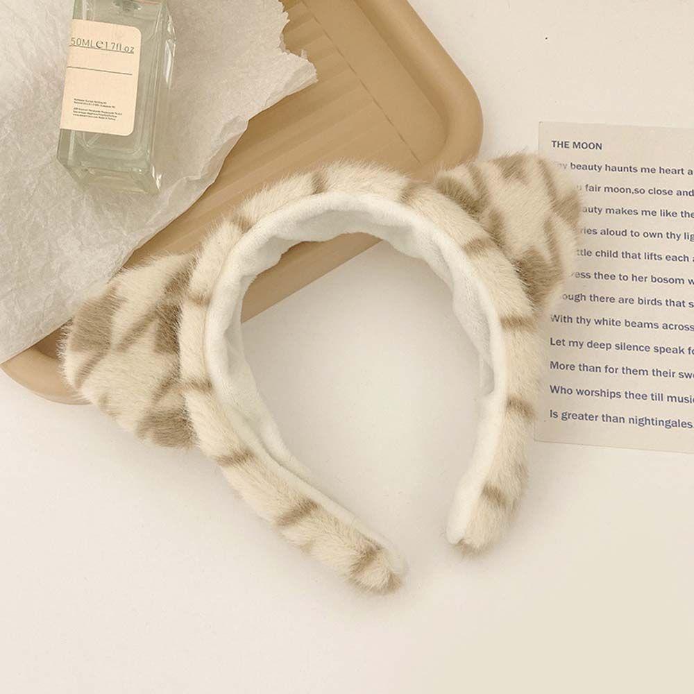 TWINKLE Băng Đô Tai Mèo Họa Tiết Da Báo Xinh Xắn Cho Nữ