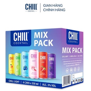 Chill cocktail - mix 6 vị / 1 thùng / 6 lon