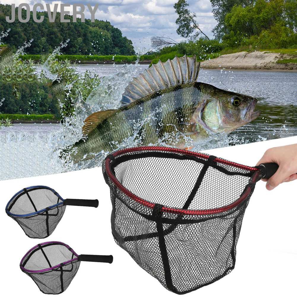 Jocvery Fishing Net Bag Aluminium Alloy Handheld Diddle‑net Lure Portable Small Hand Brailer