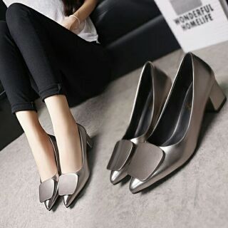 Giầy cao gót 5 phân da bóng