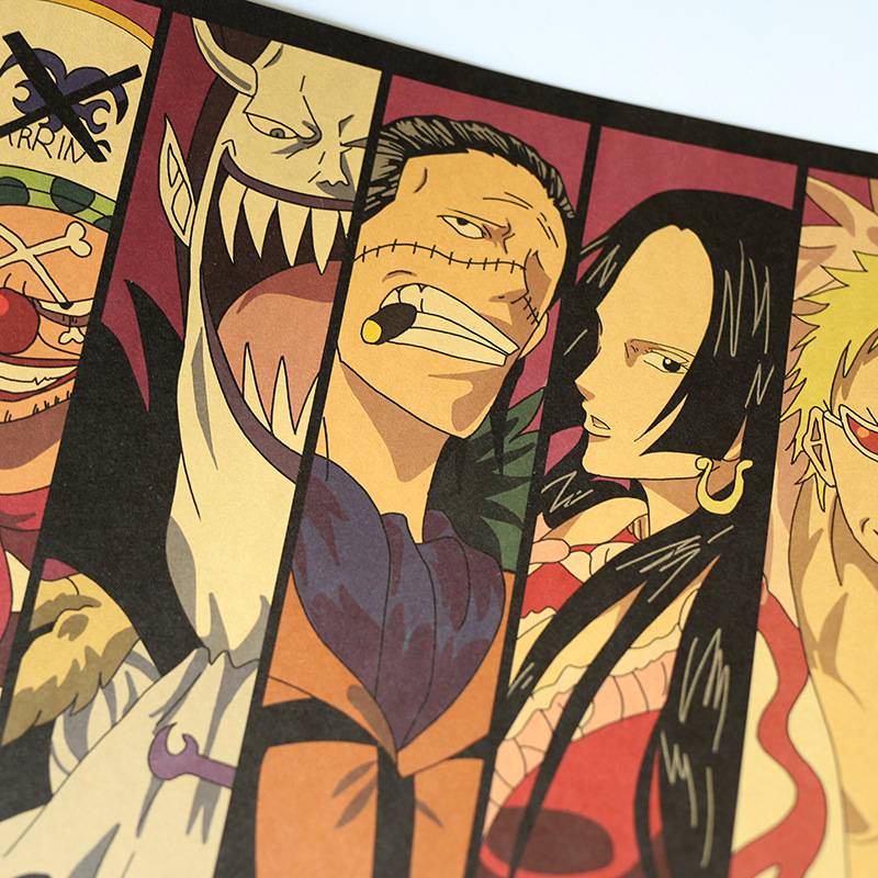 Áp phích trang trí nội thất hình One Piece kích thước 70x38cm đẹp mắt