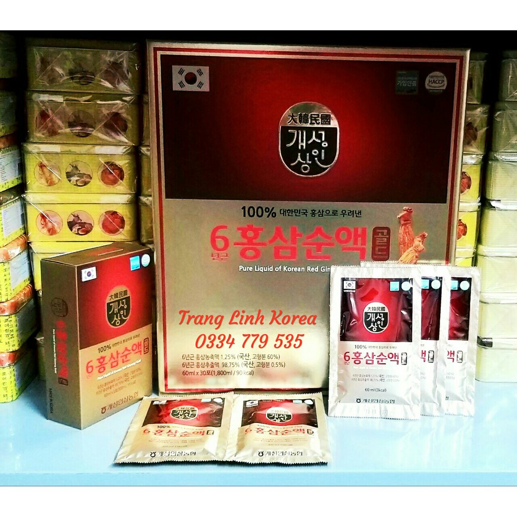 [Mã GROSALE2703 giảm 8% đơn 250K] Nước Hồng Sâm 6 Năm Nguyên Chất Hàn Quốc, Hộp 30 gói | BigBuy360 - bigbuy360.vn