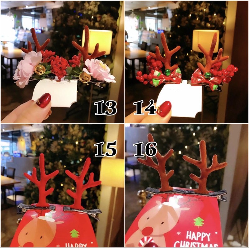 Set 2 kẹp tóc chủ đề noel cho bạn gái ms 204920