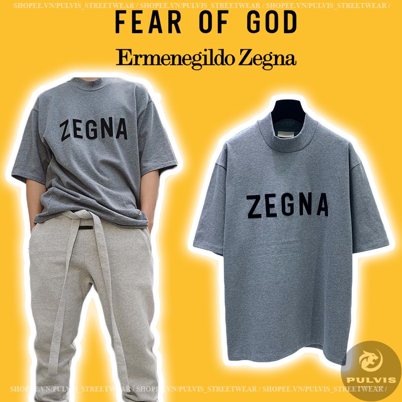 - Áo tee FOG Fear of God x Ermenegildo Z.e.g.n.a Grey, áo thun FOG Z.e.g.n.a