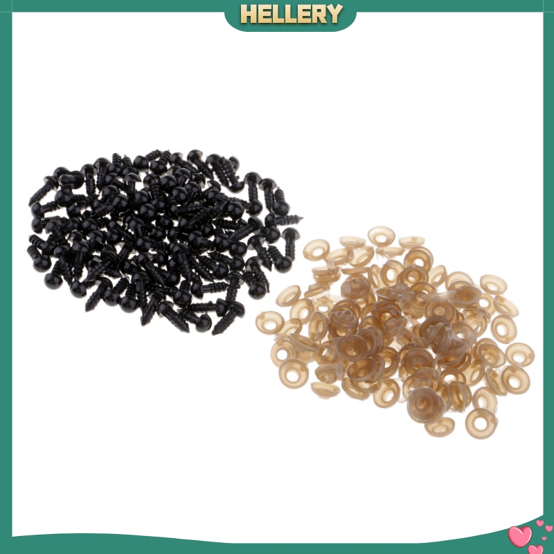 Set 100 Con Mắt Nhựa 7mm Cho Gấu Bông / Búp Bê DIY