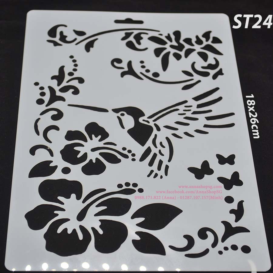 STENCIL CHIM HÚT MẬT ST24