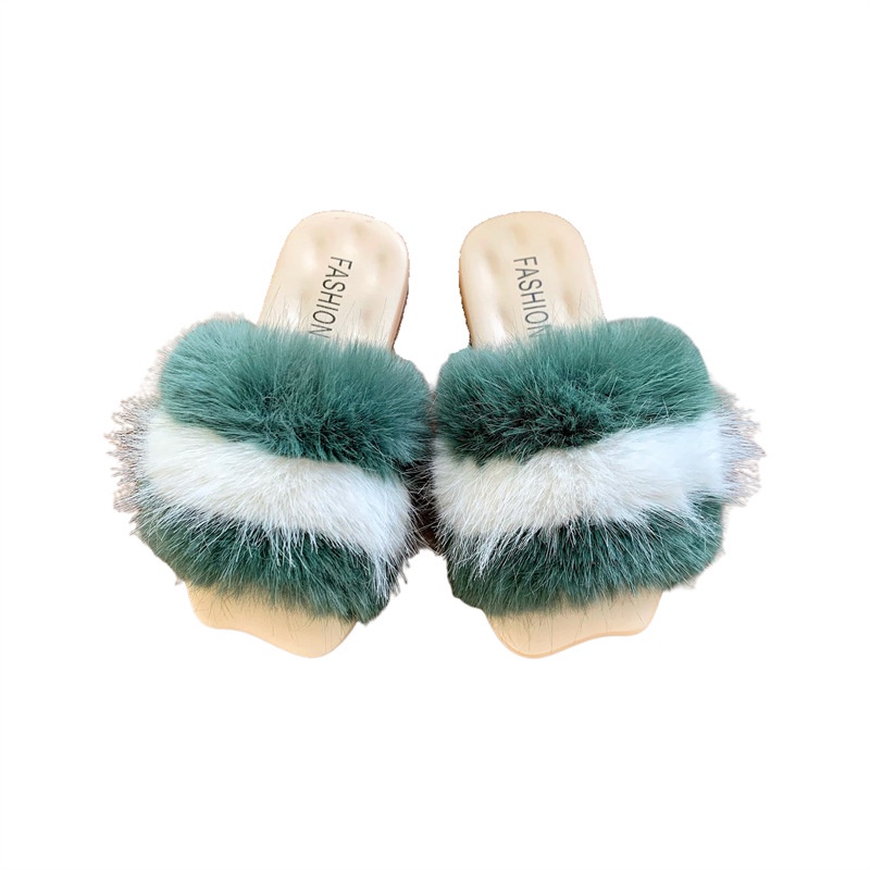 Dép Lông Cáo Cao Cấp Thời Trang Dành Cho Mẹ Và Bé Pine072