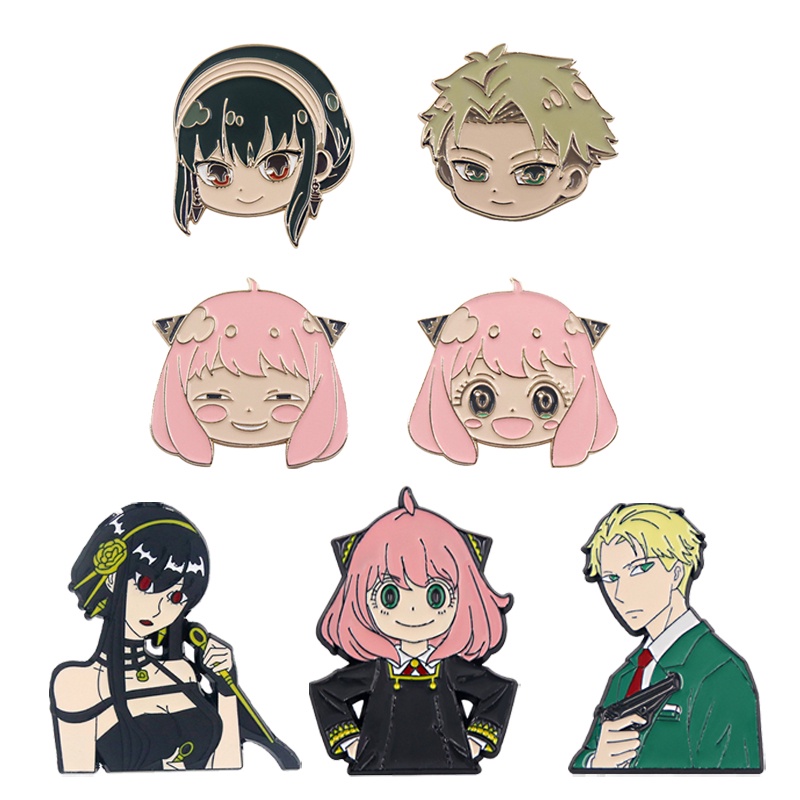 Ghim Cài Áo Kim Loại Phong Cách Anime SPY×FAMILY Anya Yor Loid Forger Twilight