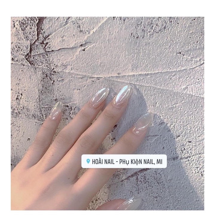 Tráng gương ánh trai trắng - phụ kiện nail