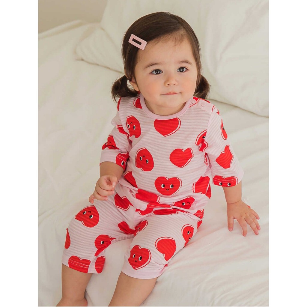 Bộ tay lửng Cotton chính hãng Cordi-i Hàn Quốc bé gái