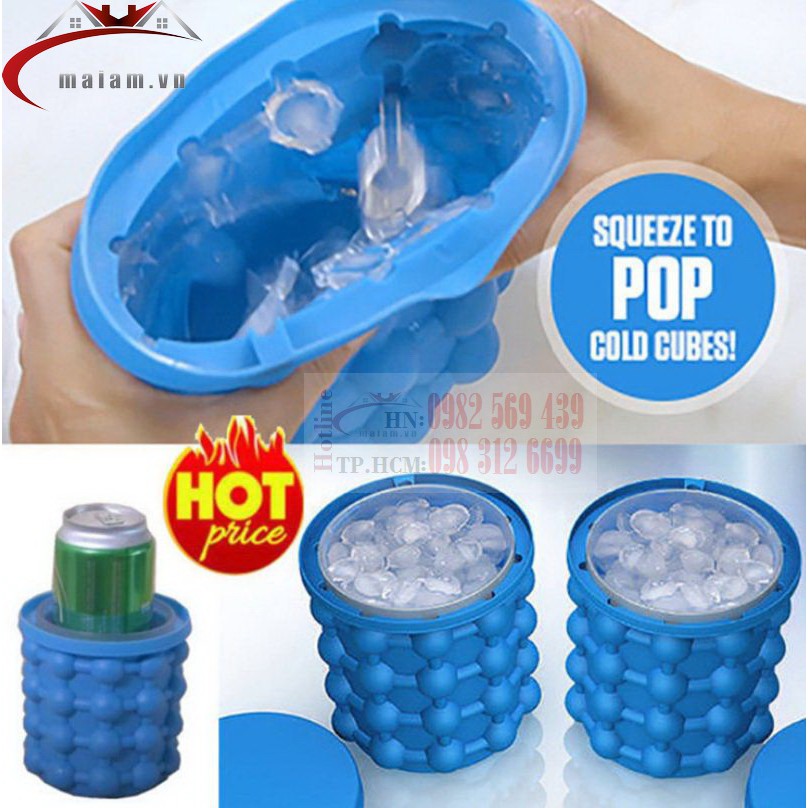 Hộp làm đá USA Khay làm đá thông minh - Hộp làm đá thông minh The Revolutionary Space Saving Ice Cube Maker