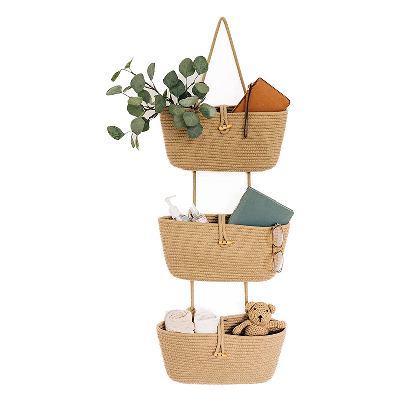 Giỏ Treo Tường 3 Tầng Đựng Đồ Dùng Tiện Dụng Cho Gia Đình